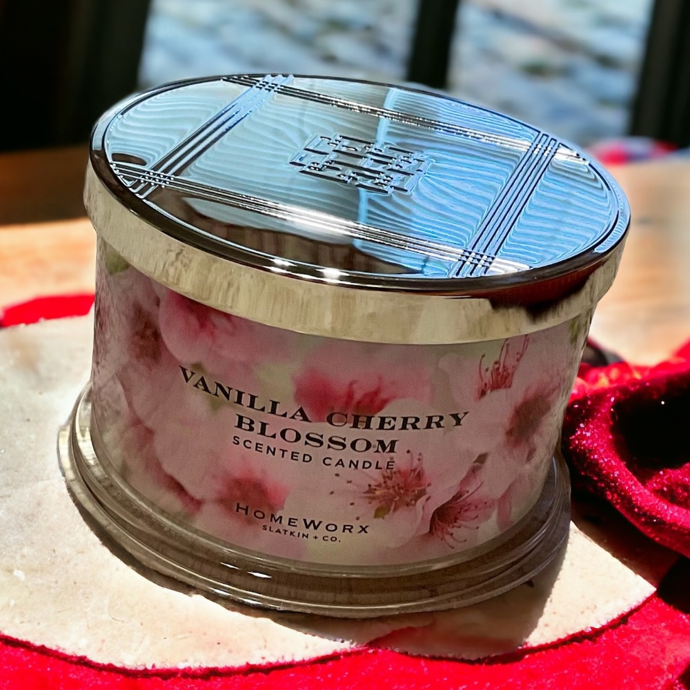 HOMEWORX SLATKIN + CO. Vanilla Cherry 🍒 Blossom 4 Wick Scented Candle
